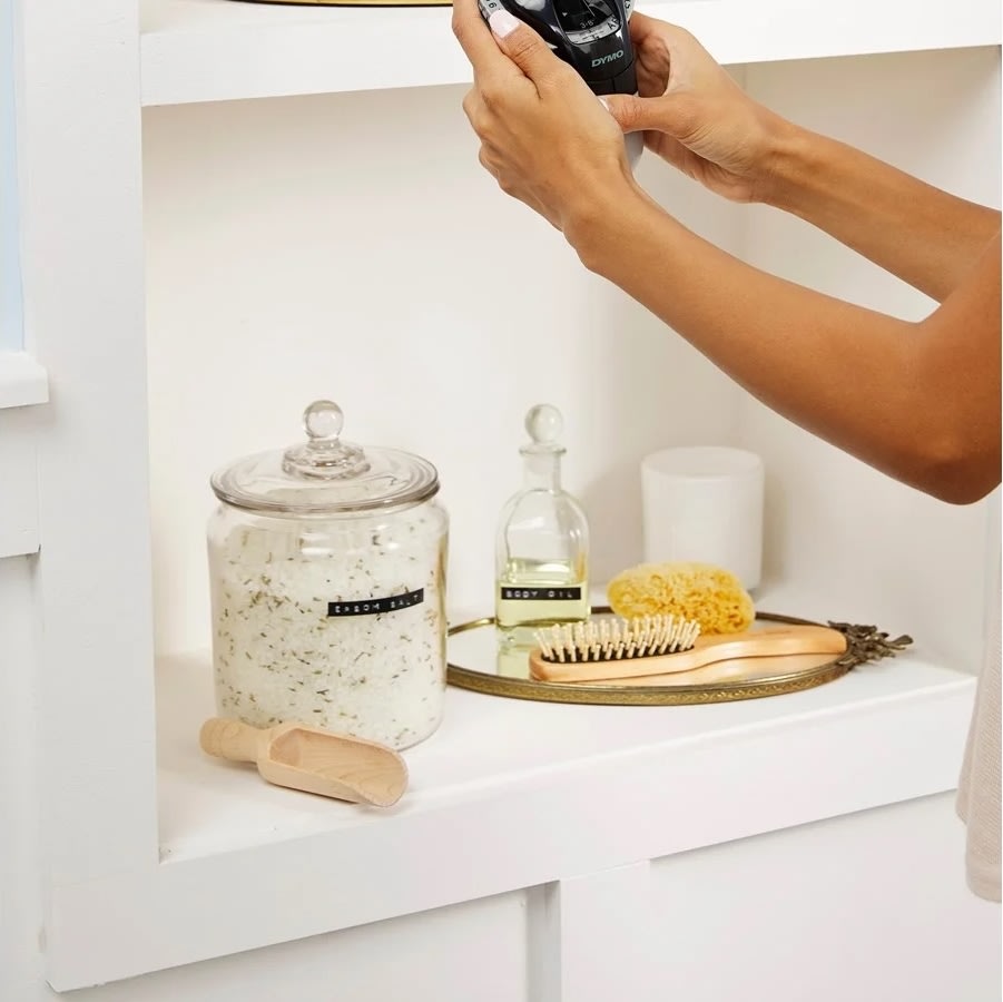 Dymo 3D prægetape m/lim, 9mm, sort, 3 stk