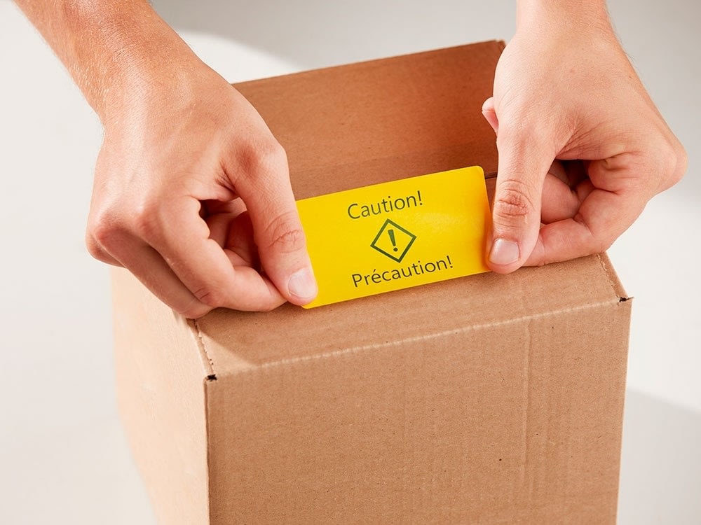 Dymo LW navneskilte etiketter, 54x101 mm, gul