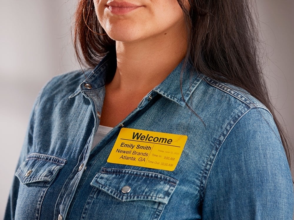 Dymo LW navneskilte etiketter, 54x101 mm, gul