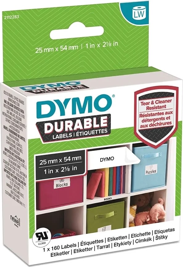 Dymo Durable etiket 25x57 mm, ekstra stærk