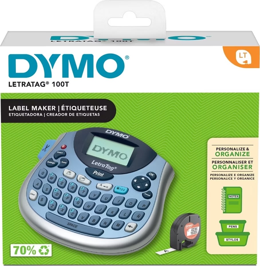 Dymo LetraTag 100T labelmaskine + 1 tape