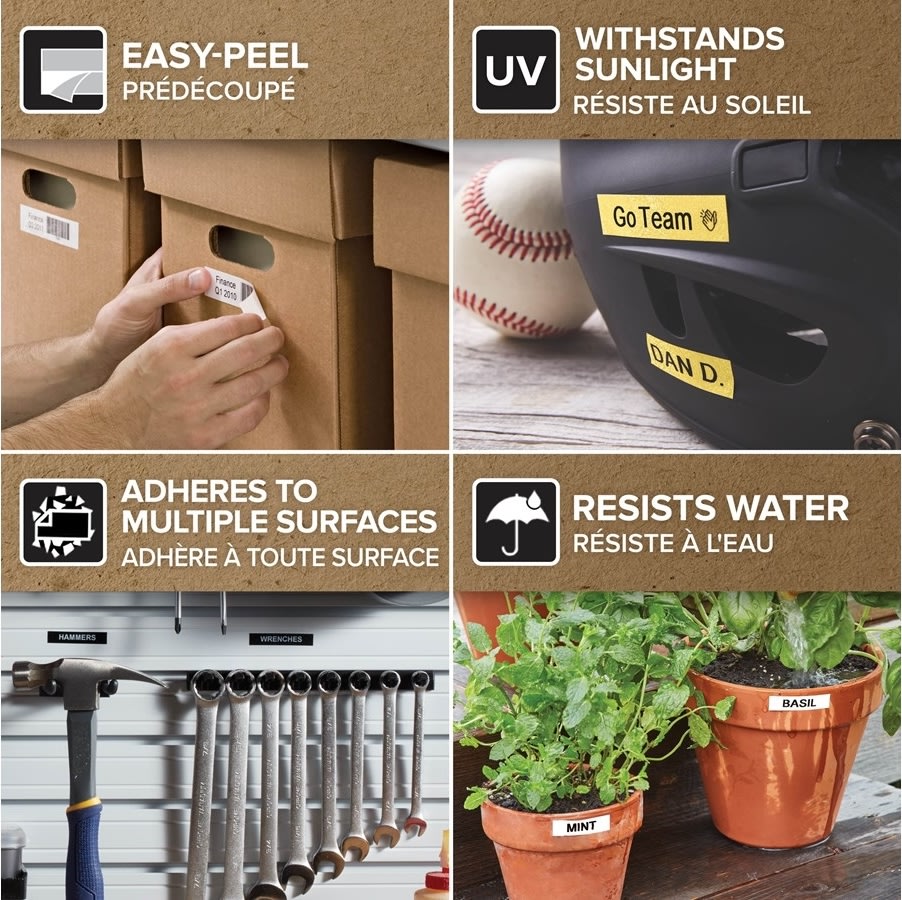 Dymo D1 labeltape 19mm, sort på blå