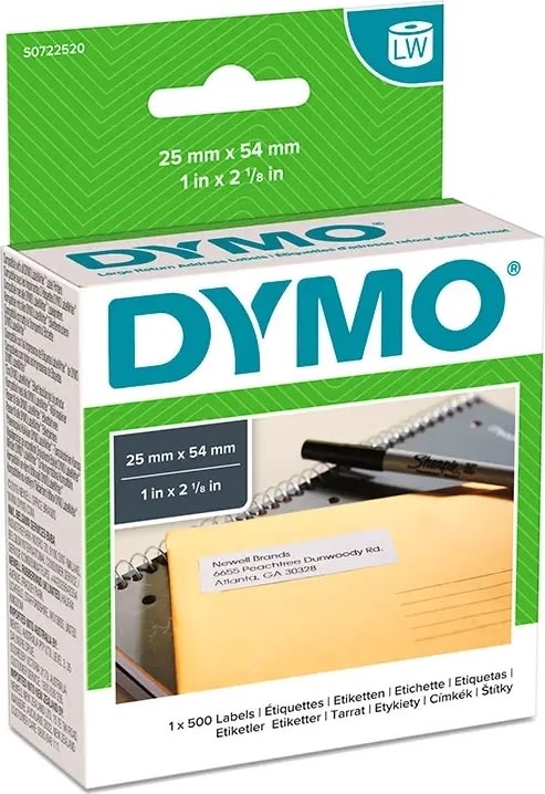 Dymo LW returadr. etiket 25x54 mm