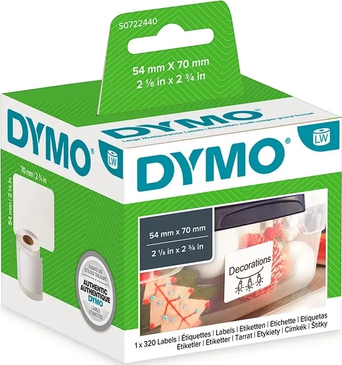 Dymo LW disketteetiket 54x70 mm