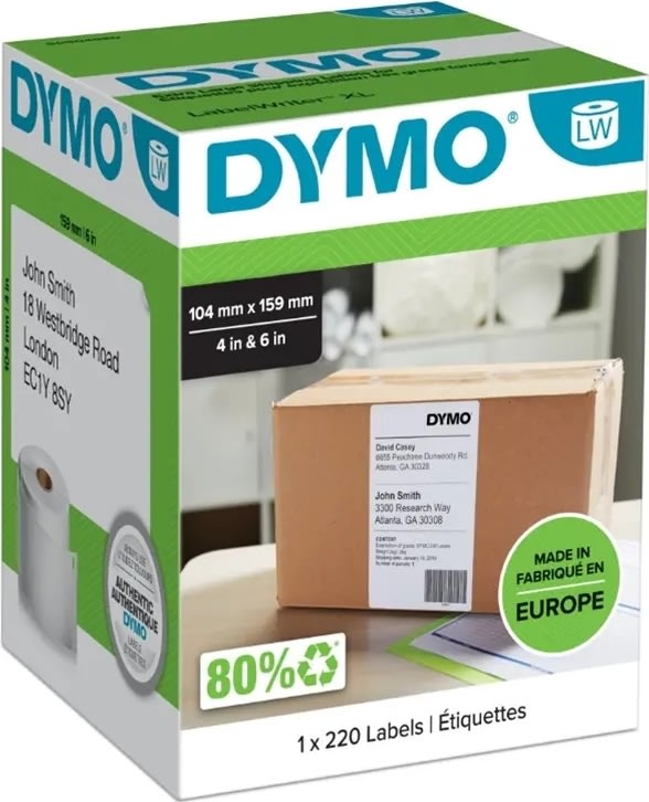 Dymo LW 4XL etiket 104 x 159 mm