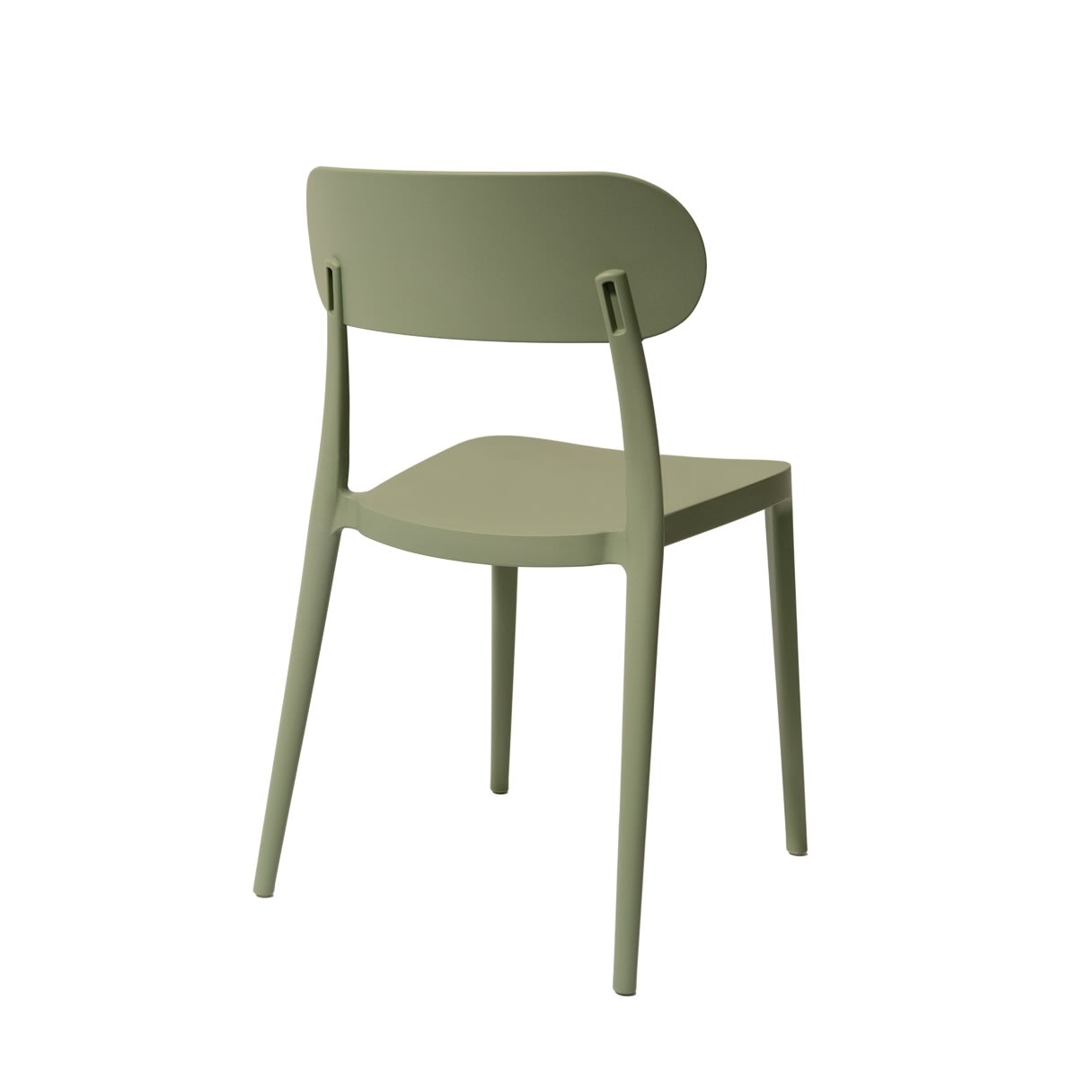 Haiti Havestol, plast, UV, stabelbar, olivengrøn