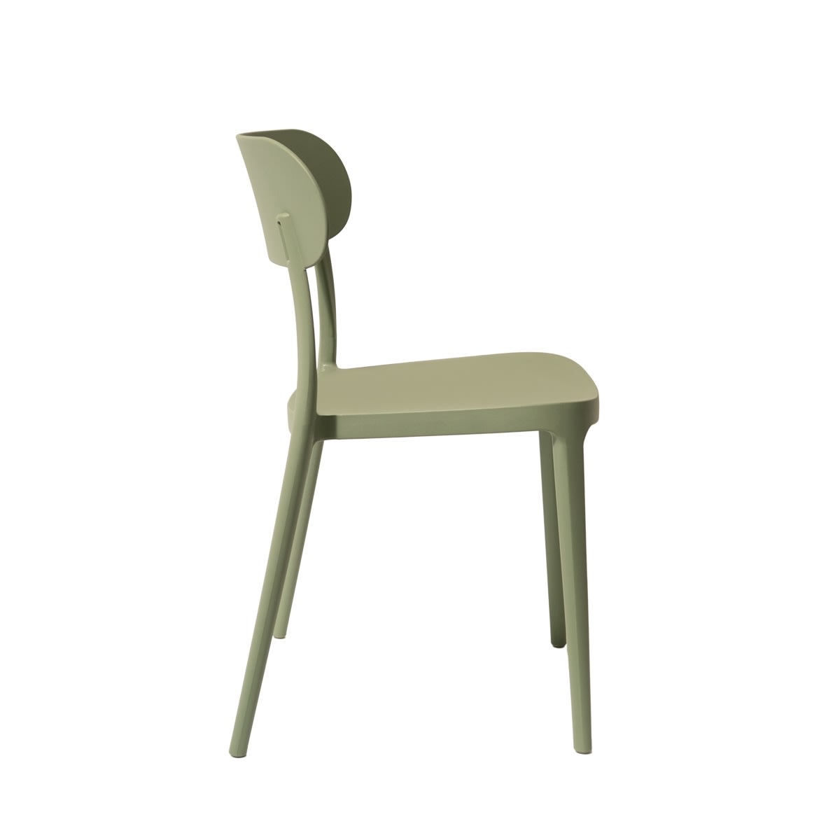 Haiti Havestol, plast, UV, stabelbar, olivengrøn