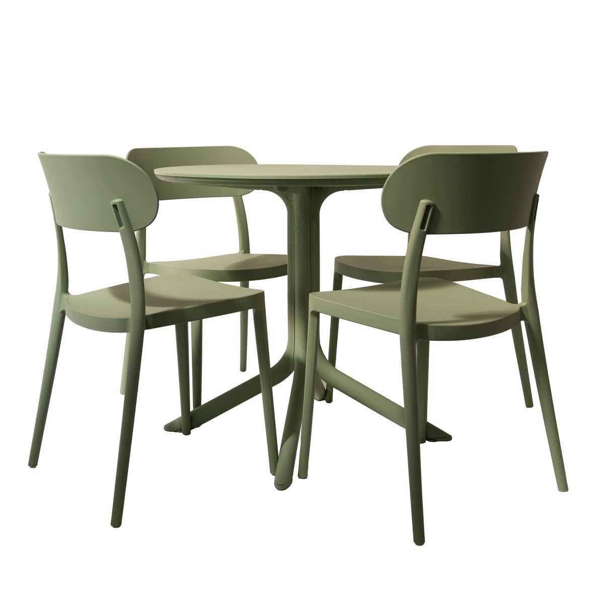 Haiti Havebord, plast, UV, 80x80x75cm, olivengrøn