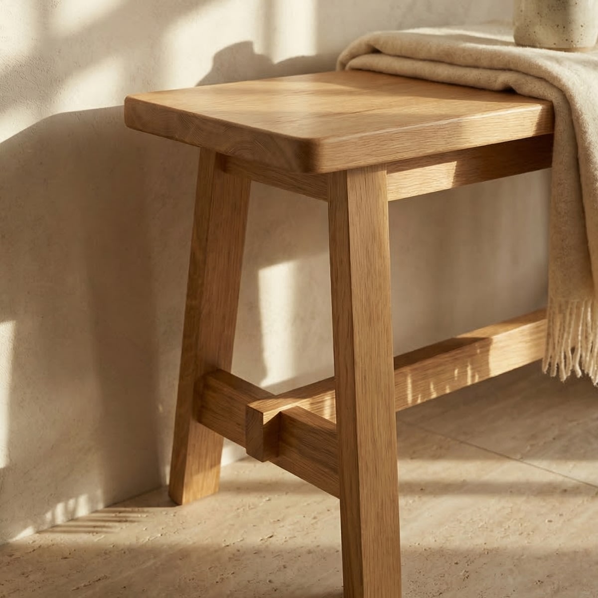 NordicLine Bænk, solid eg, 110x29 cm