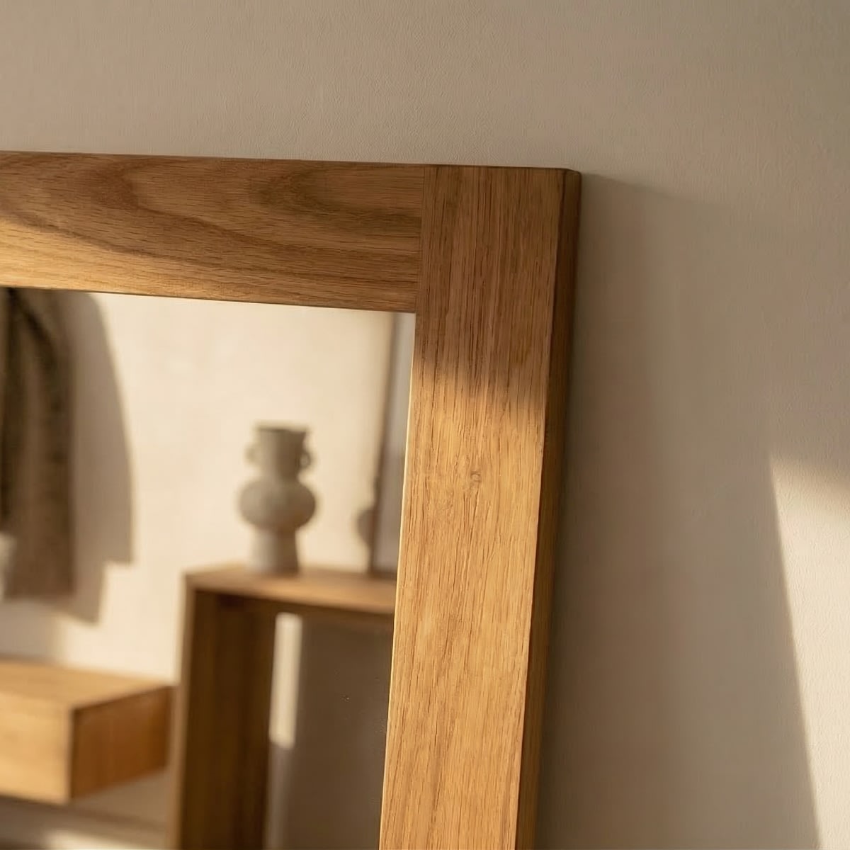 NordicLine Spejl, bred ramme i eg, 50x120 cm