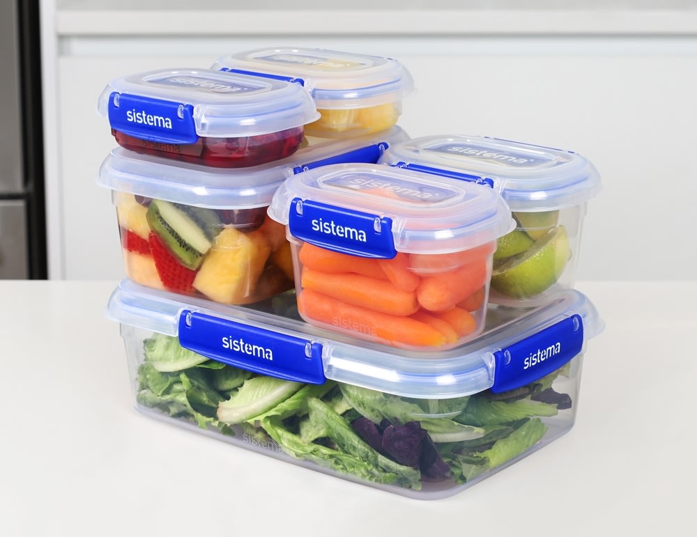 Sistema Klip It+ opbevaringsboks, 6-pak, blå