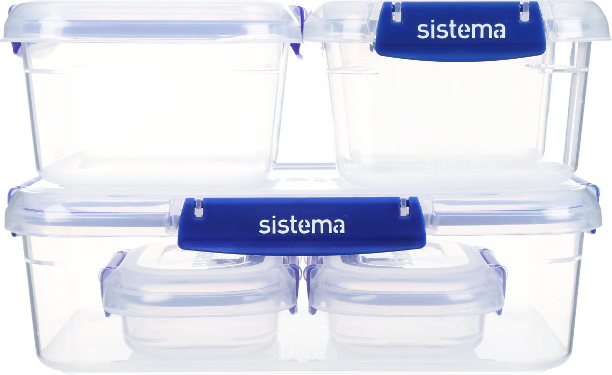 Sistema Klip It+ opbevaringsboks, 6-pak, blå