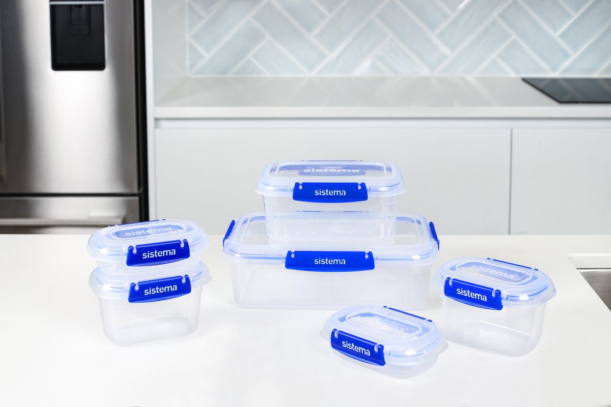 Sistema Klip It+ opbevaringsboks, 6-pak, blå