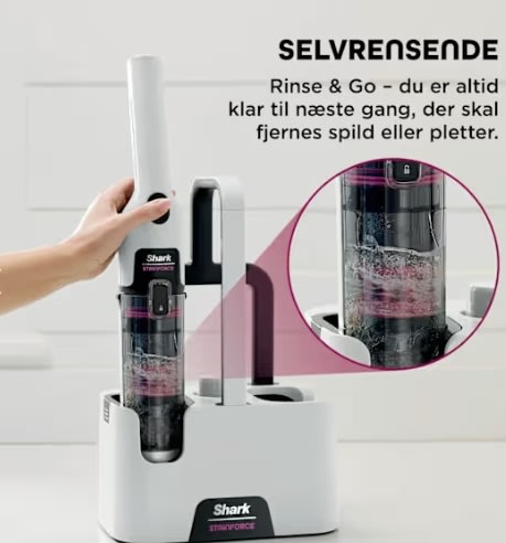 Shark Støvsuger - HX100EUT, Sort, Lyserød, Hvid