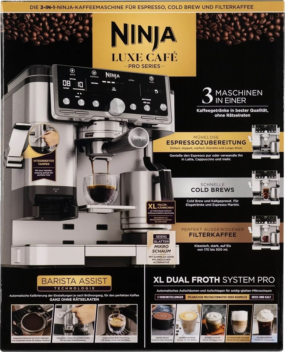 Ninja Kaffemaskine - Luxe Café Pro ES701EU, Sølv