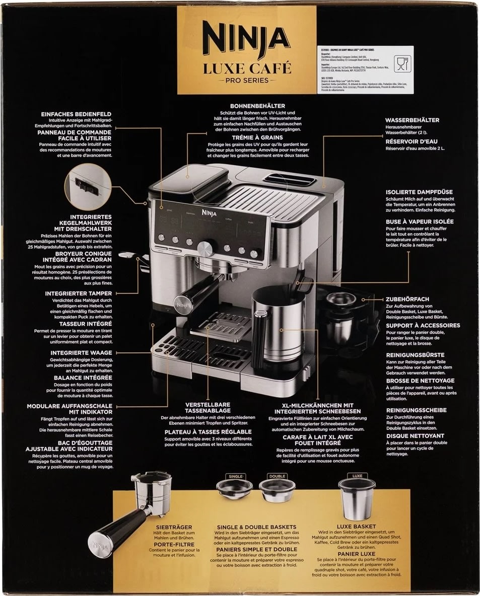 Ninja Kaffemaskine - Luxe Café Pro ES701EU, Sølv
