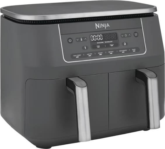 Ninja 2-rums Airfryer - DZ300EU, 2.4kW, Metalg