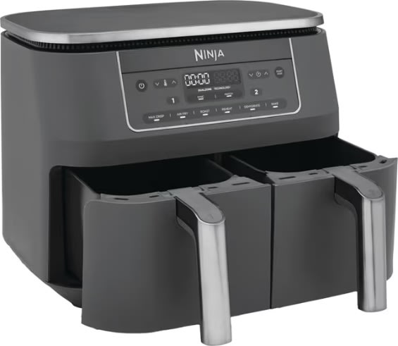 Ninja 2-rums Airfryer - DZ300EU, 2.4kW, Metalg