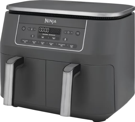 Ninja 2-rums Airfryer - DZ300EU, 2.4kW, Metalg