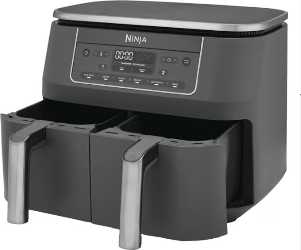 Ninja 2-rums Airfryer - DZ300EU, 2.4kW, Metalg