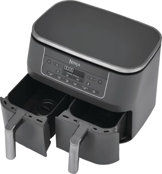 Ninja 2-rums Airfryer - DZ300EU, 2.4kW, Metalg