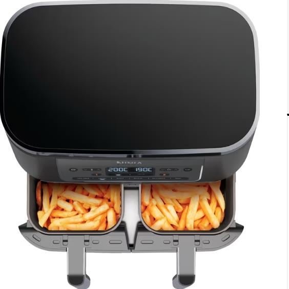 Ninja 2-rums Airfryer - DZ300EU, 2.4kW, Metalg