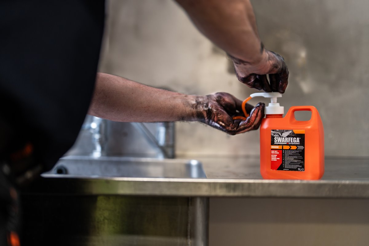 Swarfega Heavy Duty håndrens Orange, 1L m/ pumpe