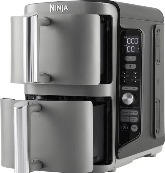 Ninja Dobbelt Airfryer SL400EU, XL, 2.47kW, Grå