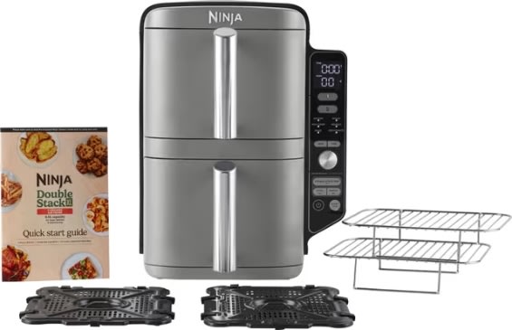 Ninja Dobbelt Airfryer SL400EU, XL, 2.47kW, Grå