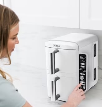 Ninja Double Airfryer - SL400EUWH, 2.47kW, Hvid