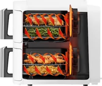 Ninja Double Airfryer - SL400EUWH, 2.47kW, Hvid