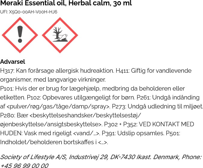 Meraki Diffuser m. Lavasten & Træ, Herbal Calm