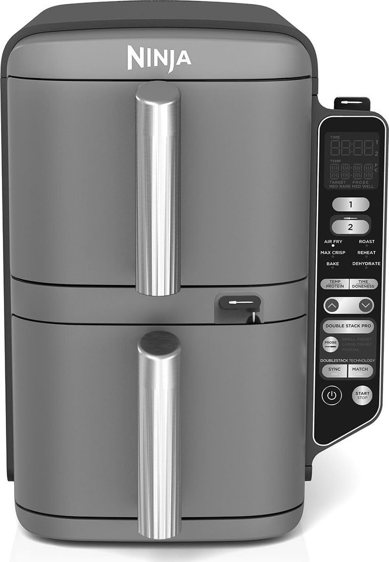Ninja Dobbelt Airfryer - SL451EU, XL, 9,5 L Grå