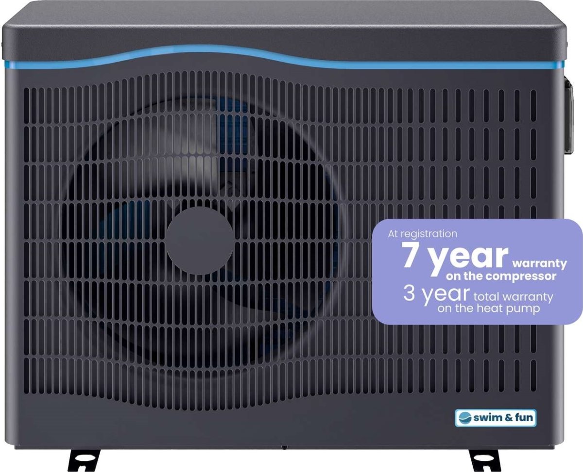 Swim & Fun inverter varmepumpe 7,7 kW, WiFi