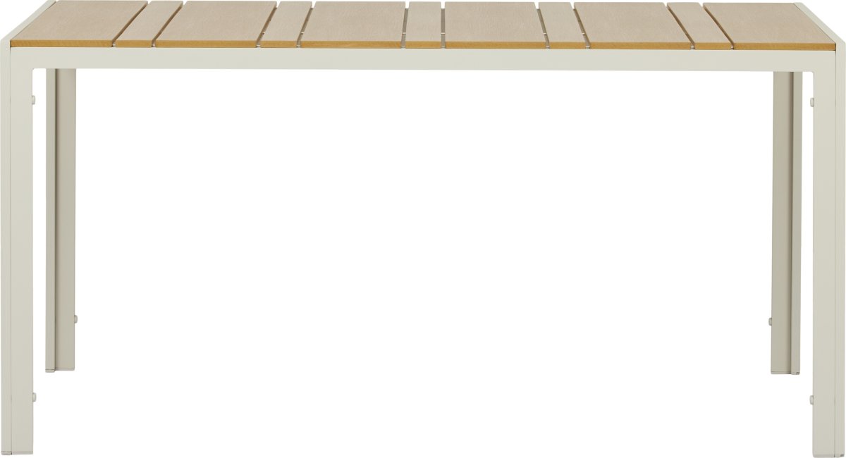 Noah Havebord 150x90cm, teak/sandy grey