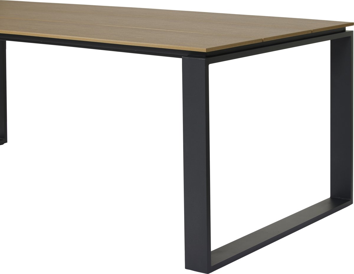 Martinus Havebord 210x100cm, sort/valnød bøg