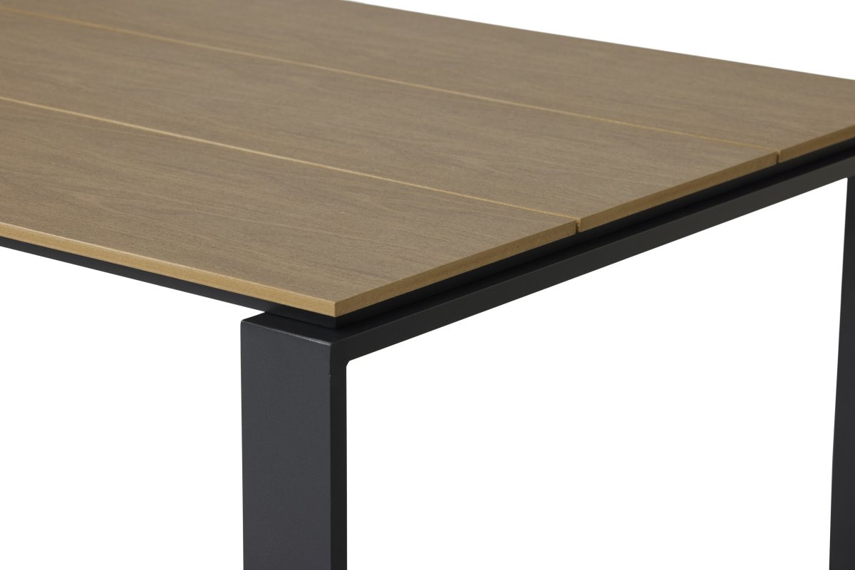 Martinus Havebord 210x100cm, sort/valnød bøg