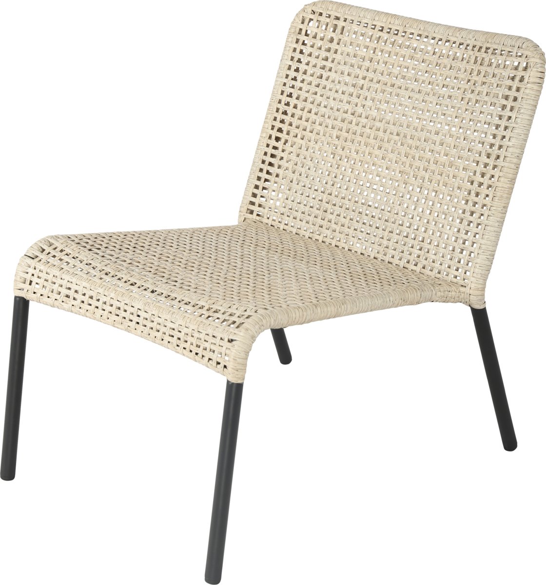 Helle Loungestol, stabelbar, sort/natur