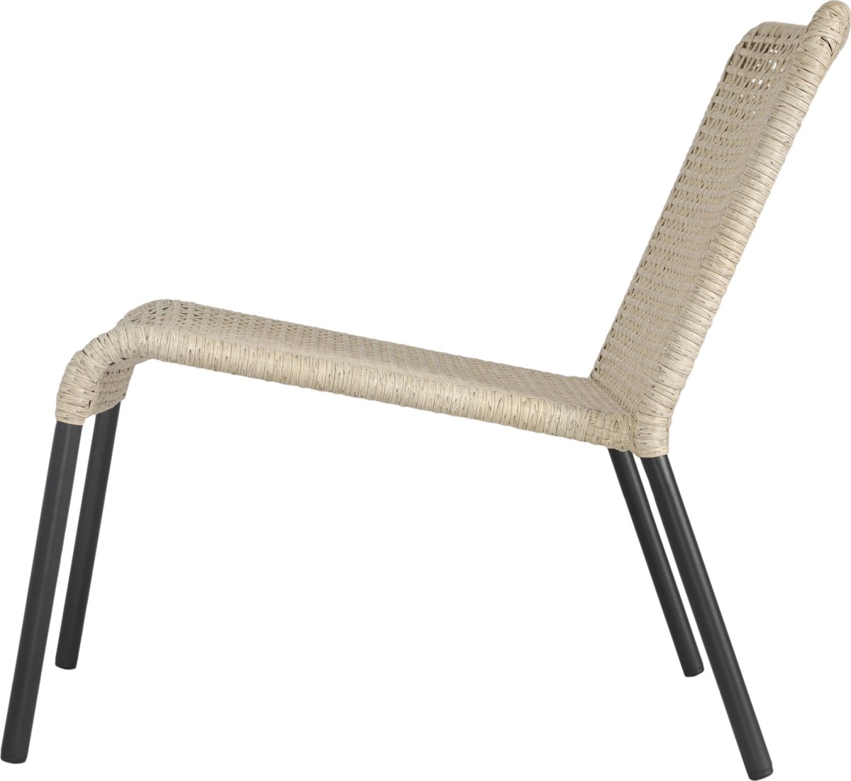 Helle Loungestol, stabelbar, sort/natur