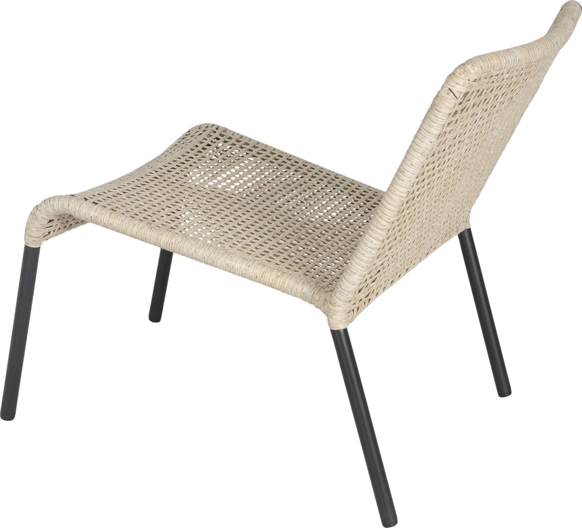 Helle Loungestol, stabelbar, sort/natur