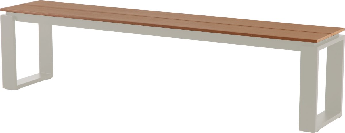 Martinus Havebænk, 180x36cm, teak/sandy grey