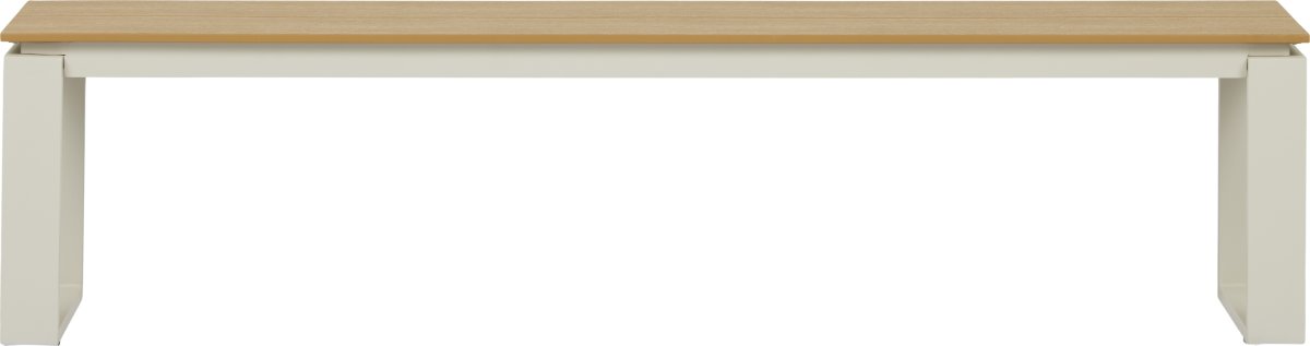 Martinus Havebænk, 180x36cm, teak/sandy grey