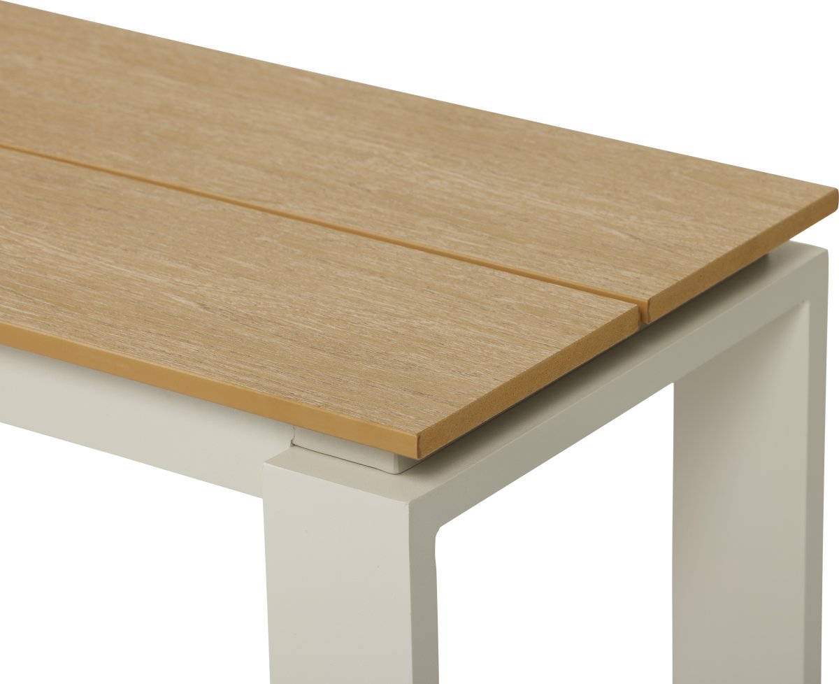 Martinus Havebænk, 180x36cm, teak/sandy grey