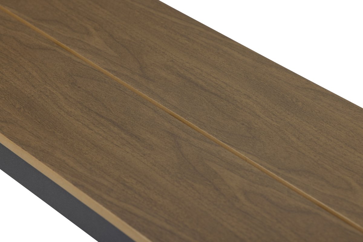 Martinus Havebænk, 180x36cm, sort/valnød bøg