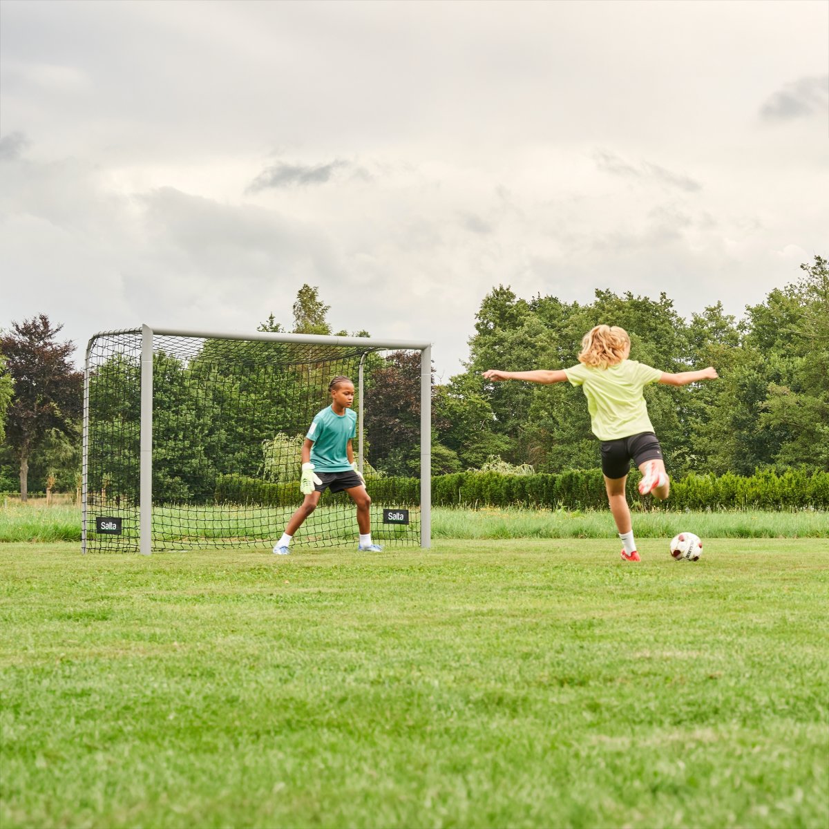 Salta Champion Fodboldmål 240x160x85 cm, Grå