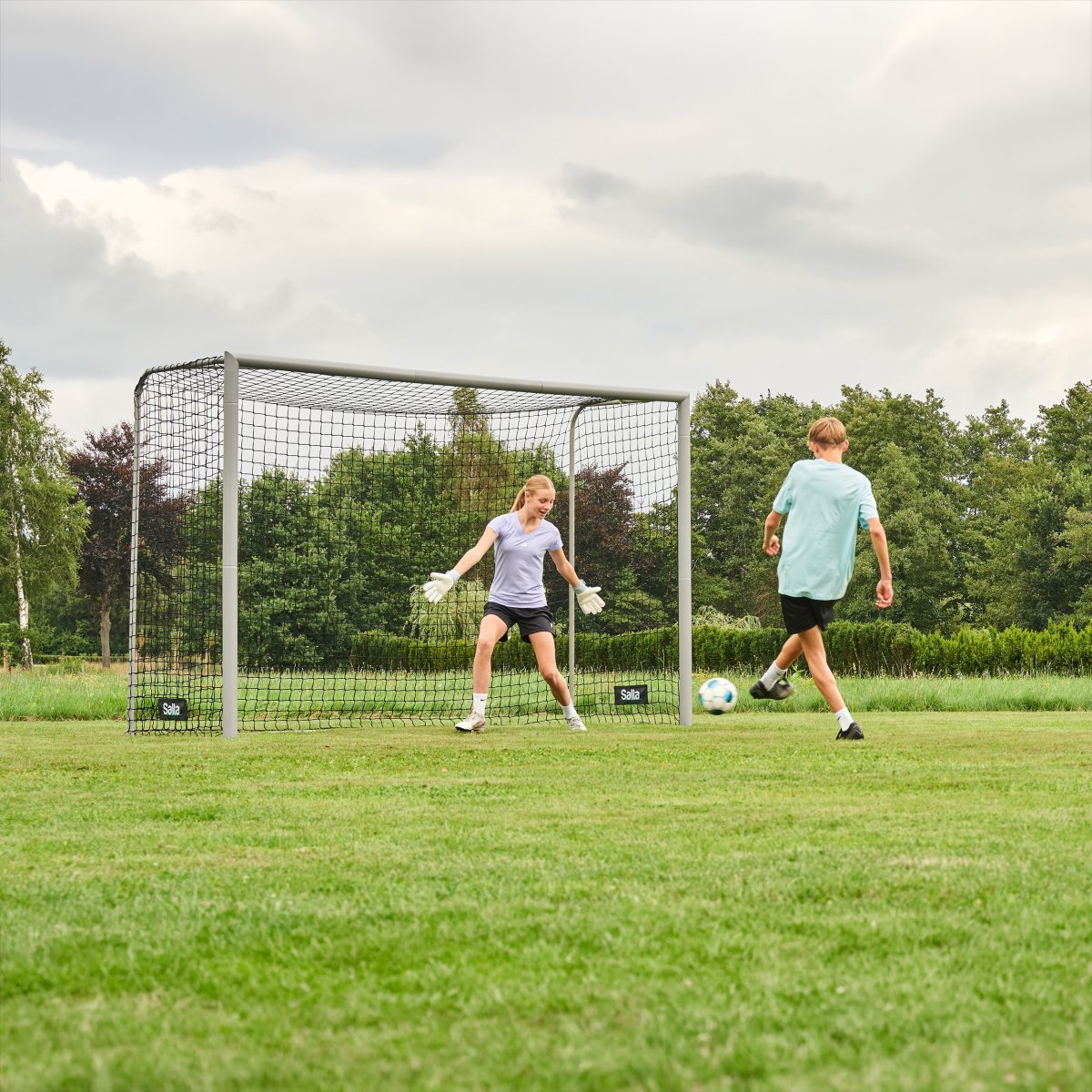 Salta Champion Fodboldmål 300x200x100 cm, Grå