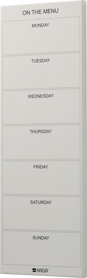 NAGA Magnetisk ståltavle, 20 x 60 cm, madplan
