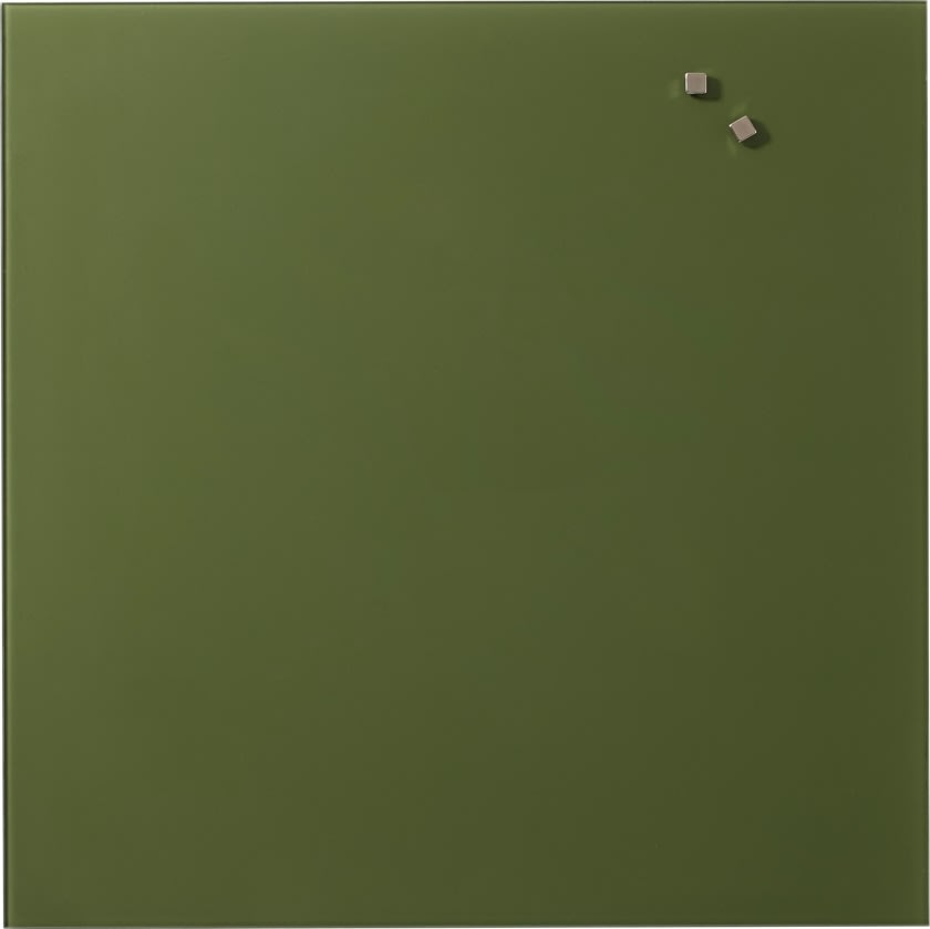 NAGA Magnetisk Glastavle, 45 x 45 cm, mørkegrøn