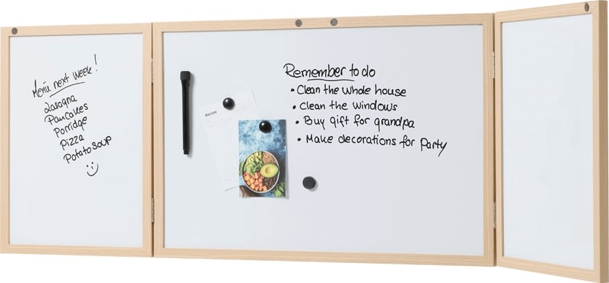 NAGA Whiteboard/opslagstavle m/låger, 40 x 60 cm