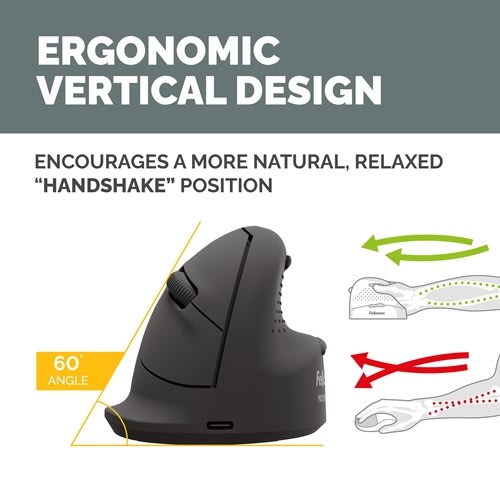 Fellowes Breyta Plus ergonomisk vertikal mus, M